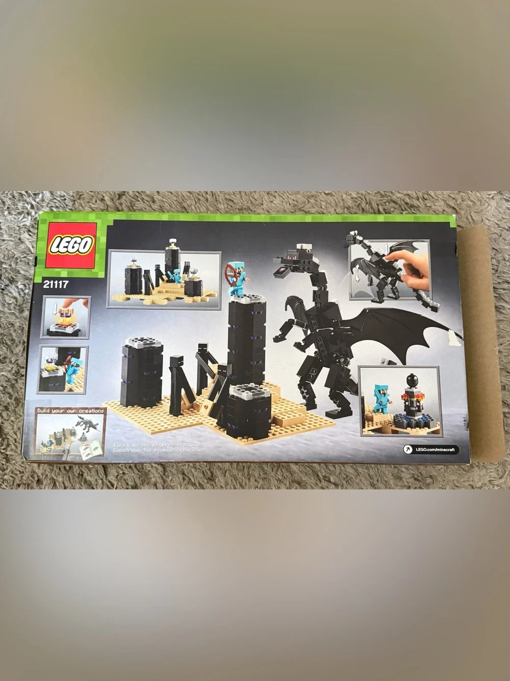 Lego Minecraft The Ender Dragon 21117 Ages 8+ 634 Pieces in Great Used Condition